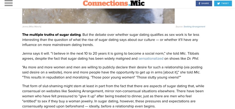About Sugar Dating in Mic