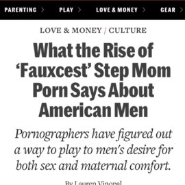 Sex, Maternal Comfort, and Fauxcest (Commentary for Fatherly)